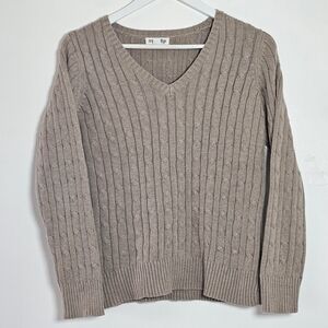 St. John's Bay V-Neck Sweater - Beige